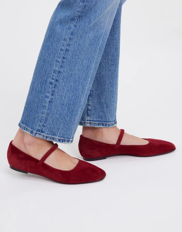 Women The Greta Ballet Flat Ruby Port Madewell Flats and Loafers