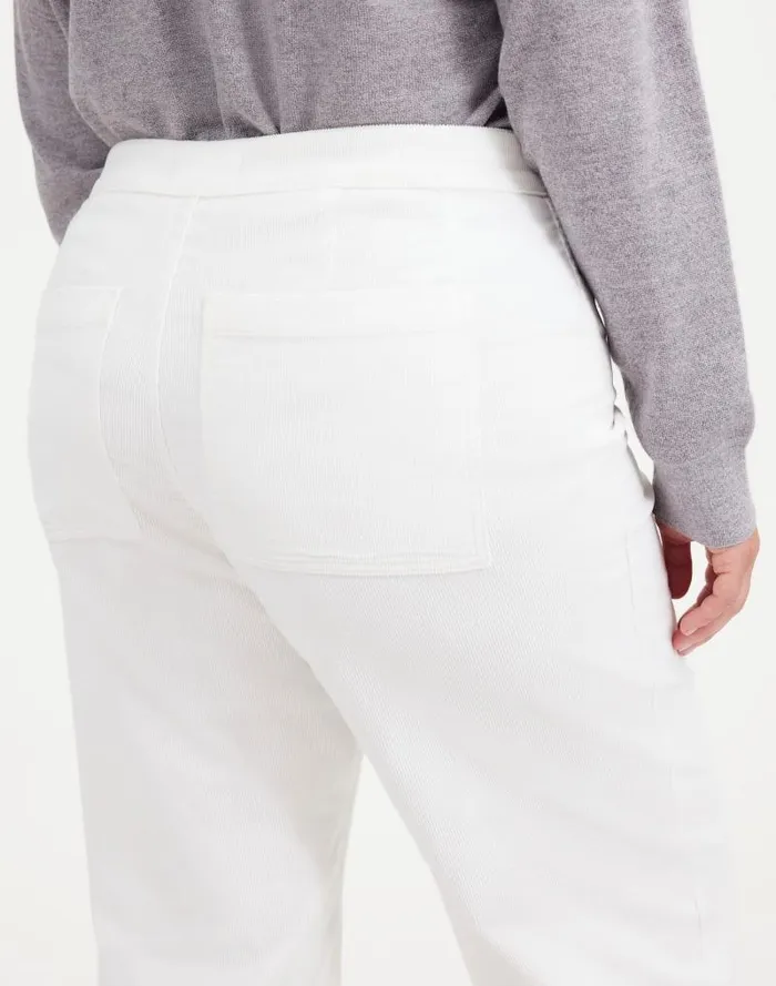 Women The Plus Emmett WideLeg Pant In Corduroy Welt Pocket Edition Winter White Madewell Pants