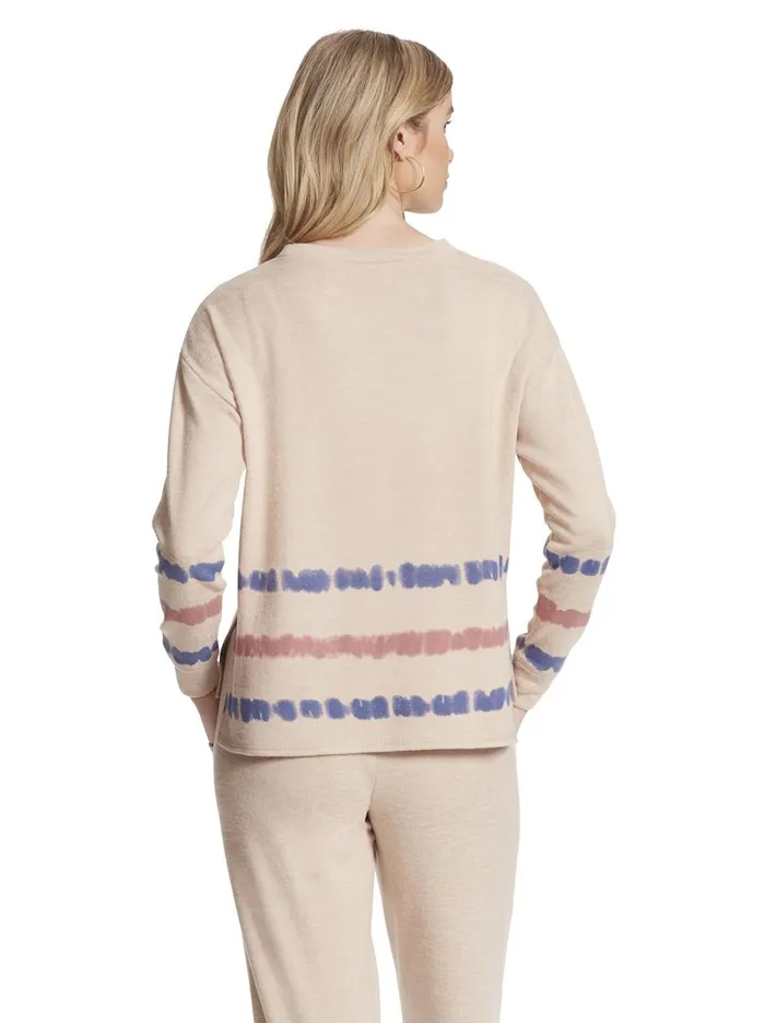 Women Tops Jessica Simpson Lisa Pullover In Earth Stripe Earth Stripe Print
