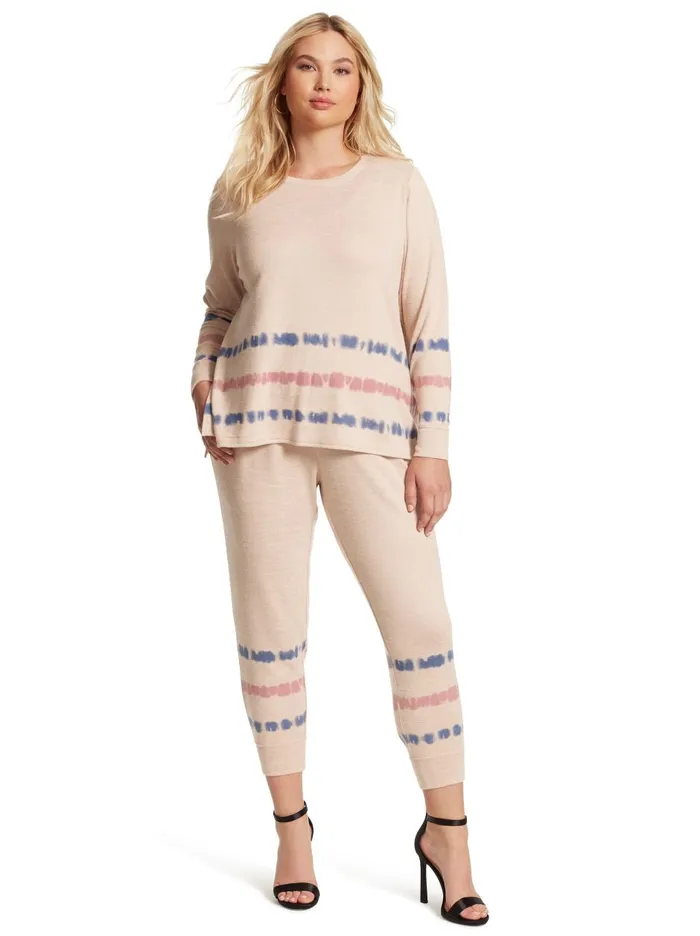 Women Tops Jessica Simpson Lisa Pullover In Earth Stripe Earth Stripe Print