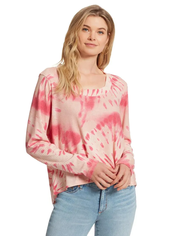 Women Tops Jessica Simpson Melinda Top In Dusty Pink Tie Dye Dusty Pink Tie Dye