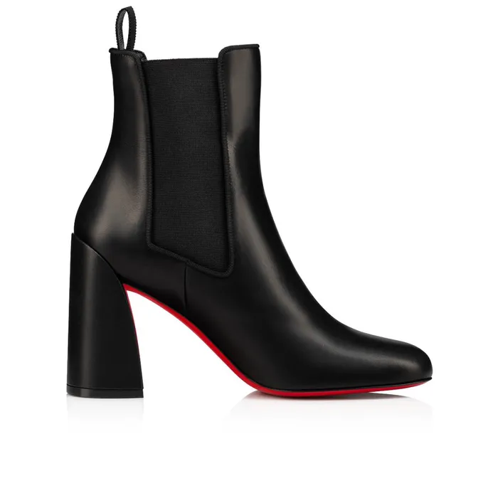 Women Turelastic 85 Mm Low Boots 8211 Calf Leather 8211 Black Black Christian Louboutin Ankle Boots