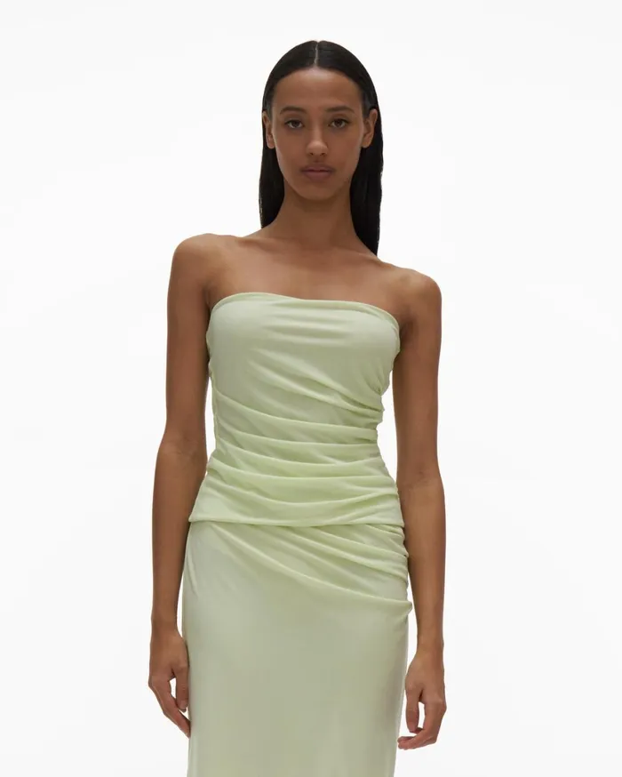 Women Twist Tube Top Electric Yellow Helmut Lang Tops