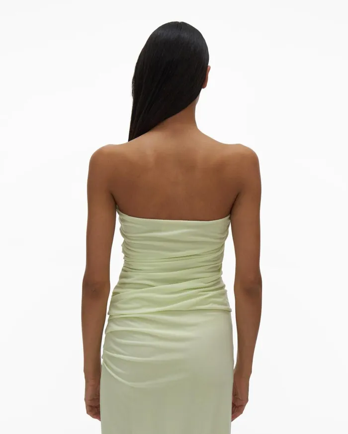 Women Twist Tube Top Electric Yellow Helmut Lang Tops