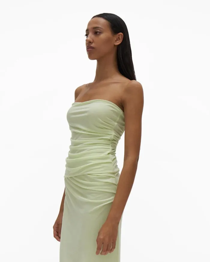 Women Twist Tube Top Electric Yellow Helmut Lang Tops