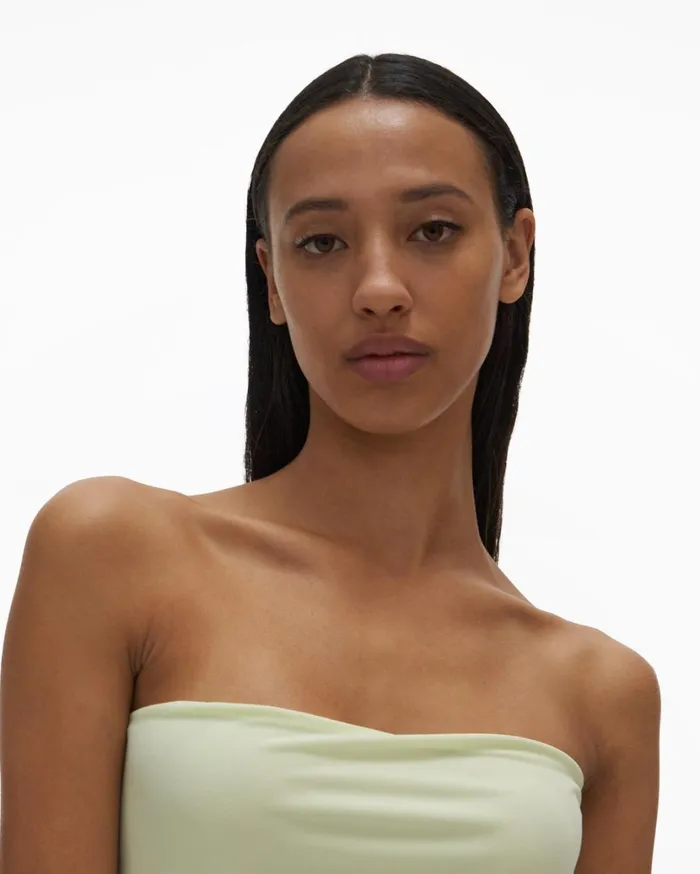Women Twist Tube Top Electric Yellow Helmut Lang Tops