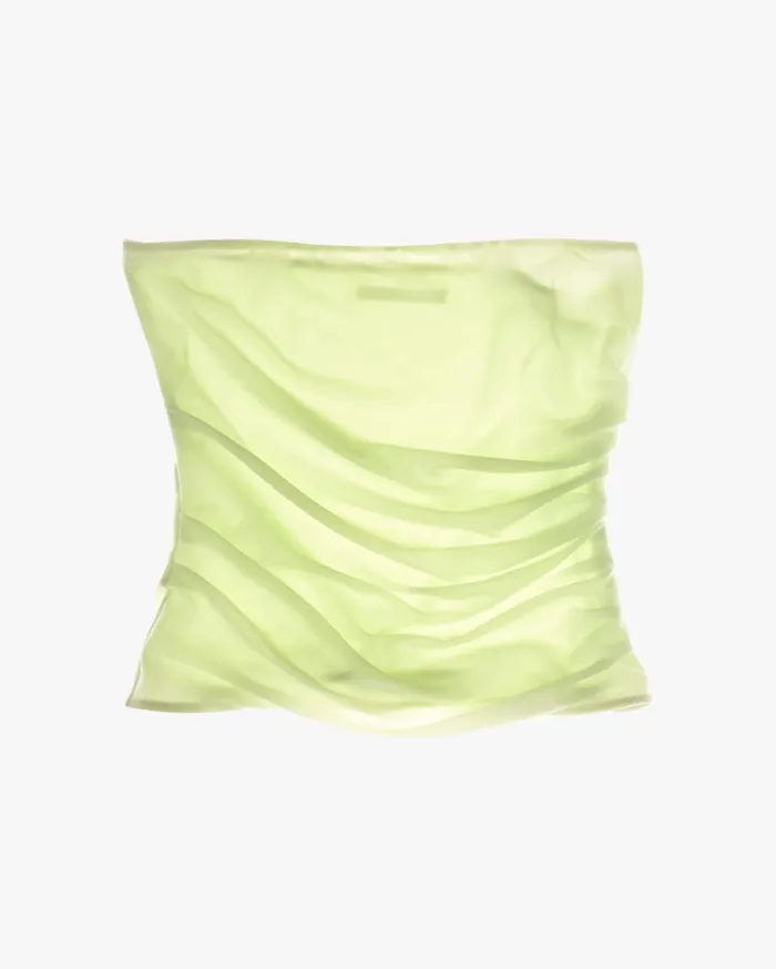 Women Twist Tube Top Electric Yellow Helmut Lang Tops